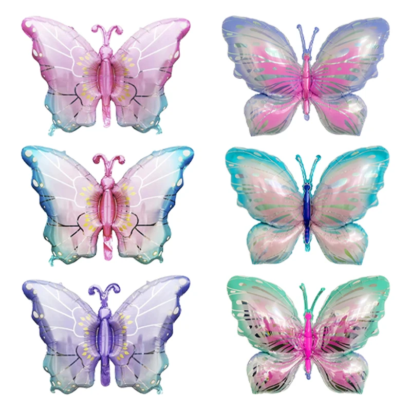 Vibrant Butterfly Aluminum Foil Balloons for Celebrations and Decor