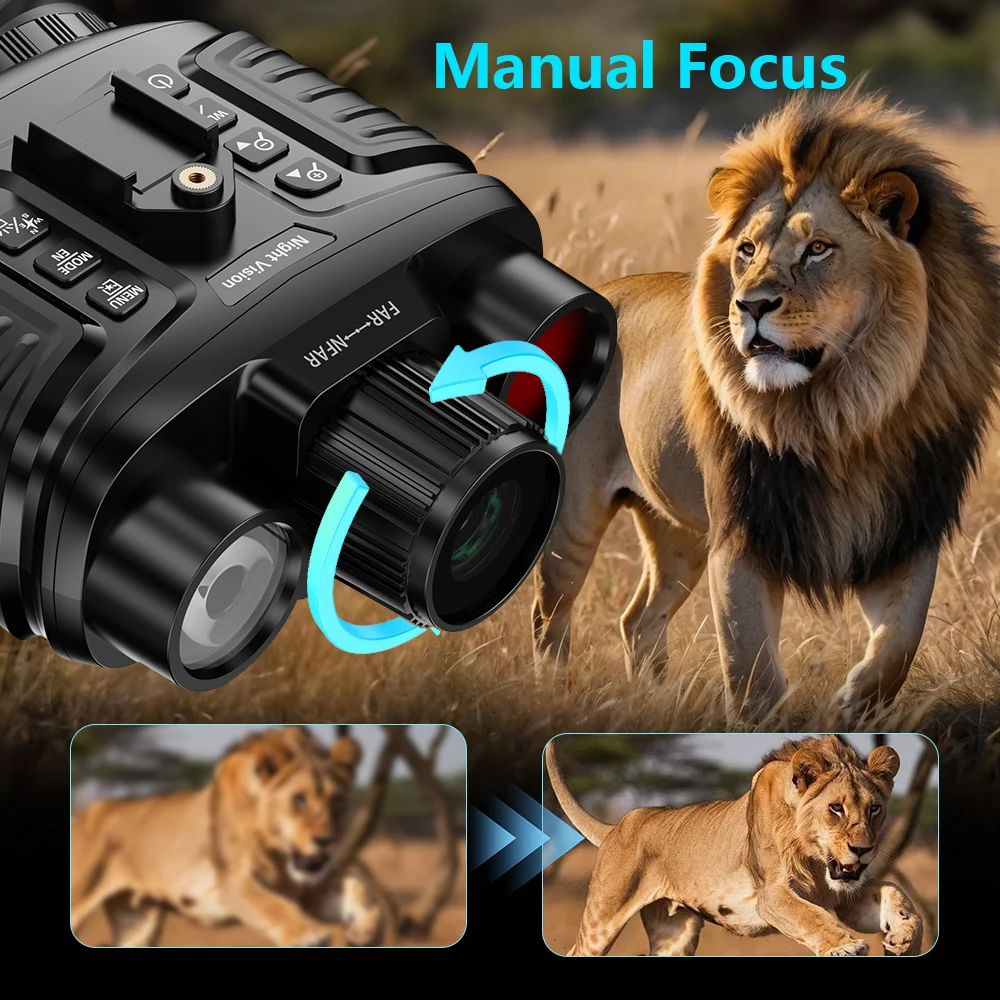 Head&Helmet Mount 4500mAh Rechargeable Night Vision Goggles Full Color Night Vis