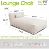 Outdoor Bean Bed Chair Sun Lounger, Couch Sofa for Patio & Pool, Foam Filling Day Bed Furniture, Comfy Lazy Sofa for Outside, Wa 2