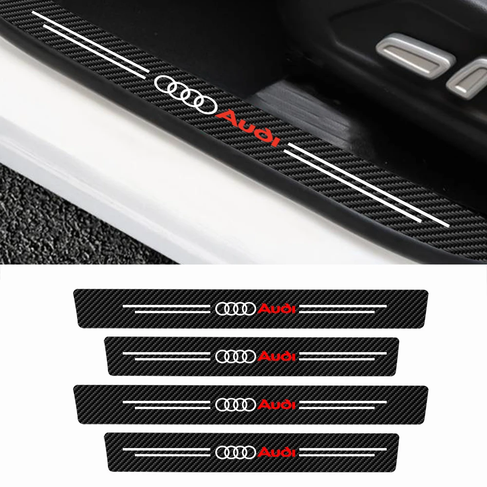 Premium Car Door Sill Protector Stickers - Set of 4 Auto Accessories