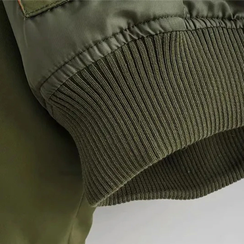 Safa74172f29746cb833a9ed1b1583e15r Women's Fashion Aviator Jacket Army Green Round Neck Long Sleeve Pockets Warm Jacket Autumn and Winter Women's Short Jacket Mallzona