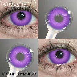 Vibrant Colorful Cosplay Contact Lenses - Fashion Pink, Green, and Red Tones (FROYA - PURPLE)