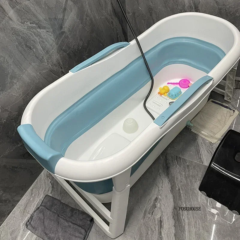 Portable Bathtubs Foldable Bath Tub Full Body Adult Large Bathtub Home Thickened Plastic Bath Tub Bathroom Supplies