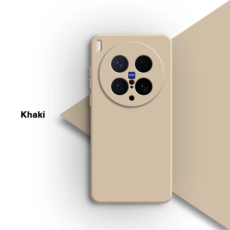 Premium Liquid Silicone Phone Case with Soft Lens Protection & Internal Flocking - Minimalist Design Back Cover