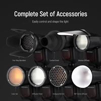 NEEWER CRM2 Magnetic Accessories Kit for Round Head Flash Z1-C Z1-N Z1-S Z2-C Z2-N Z2-S Compatible with Godox V1 Speedlites 2