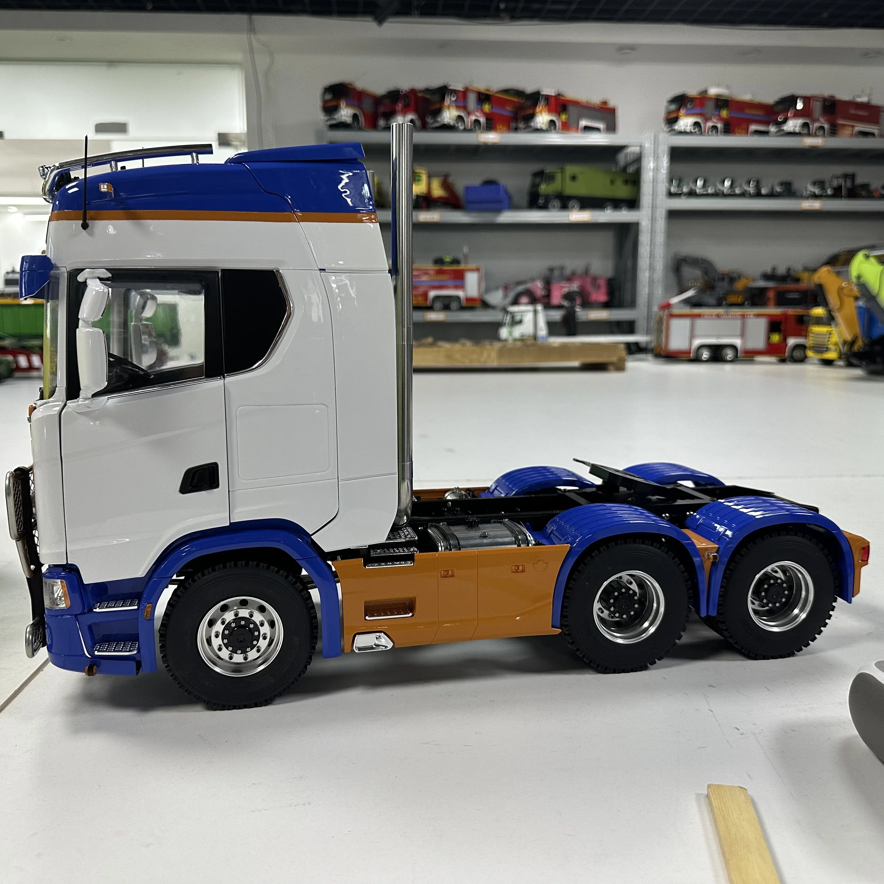 RTR 770S 1/14 RC Tractor Trcuk 6x6 Metal Chassis Remote Control 2-speed Gearbox Car Vehicle Light Sound Set RC Toys THZH2043 4
