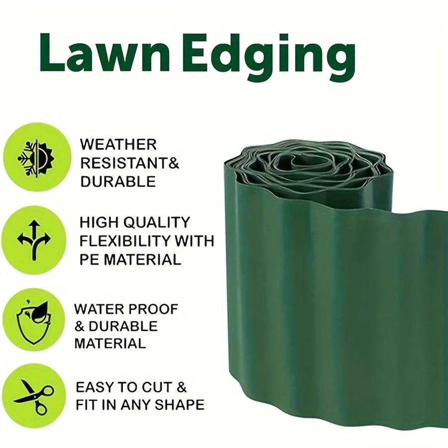 Horticultural Soft Fence Grounding Fence Guardrail Household Flower Grass Keeping Garden Soil Stone Isolation Board 1PC