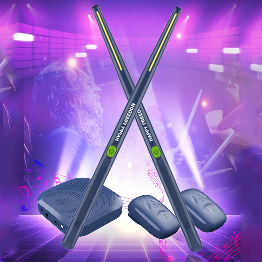 Description Picture 6 of itemElectronic Virtual Air Drum Drumsticks Pedals Portable Smart Electronic Drum Set Professional for Beginners Children Adults