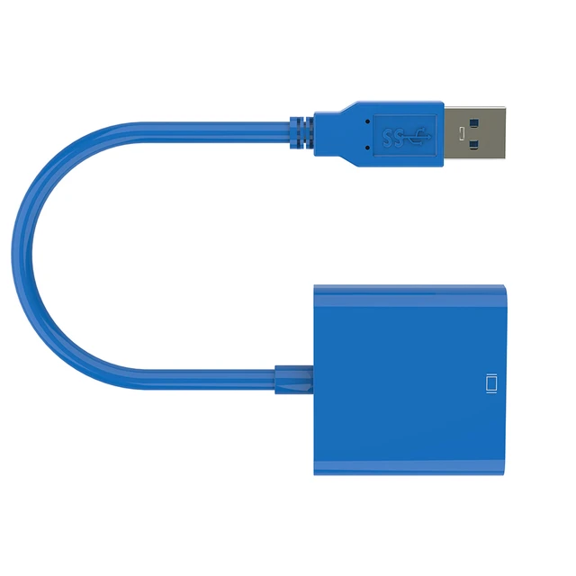 USB-VGA - Adaptateur USB 3.0 Vers VGA Bleu USB-VGA 