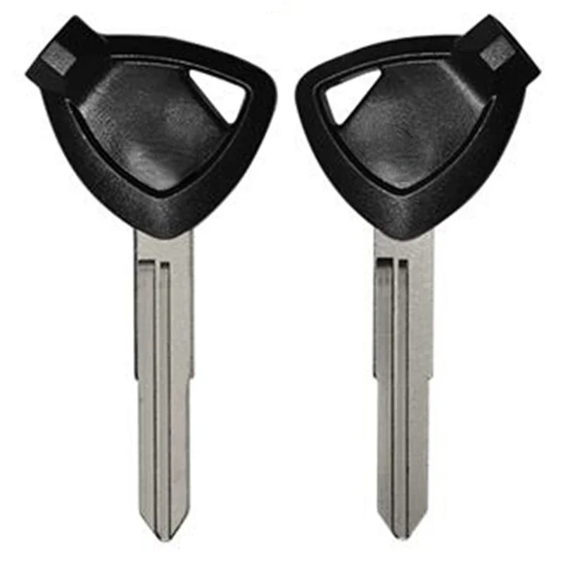 

For Suzuki Angular Black Rubber Inverted Triangle Handle Non-magnetic Bell Thick Double Groove Motorcycle Open Tooth Key Embryo