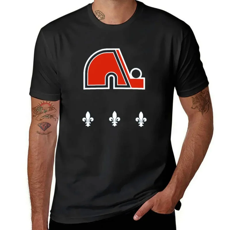 Vintage Quebec Hockey - Retro Nordiques T-shirt summer tops quick drying vintage clothes cute clothes men t shirts