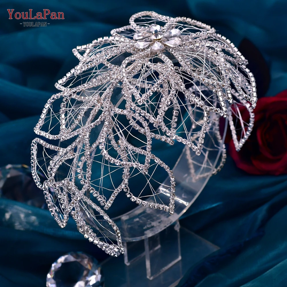 Bridal Hair Accessories TOPQUEEN Bridal Crown Rhinestone Women Headband Bride Headpiece Wedding Hair Jewelry Pageant Tiara Headdress HP256