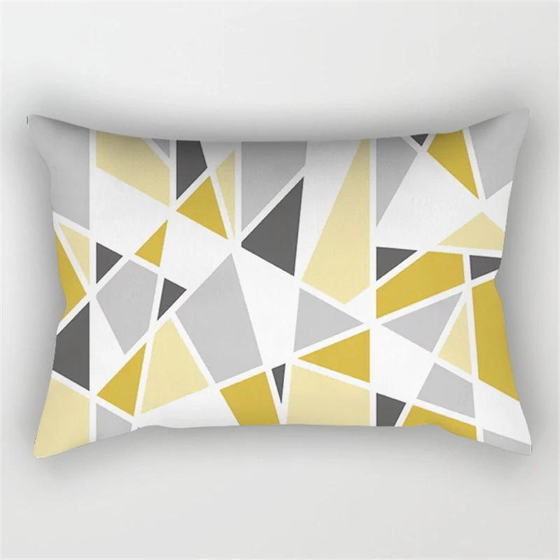30x50cm Yellow Geometry Pillowcase Decor Sofa Cushion Pillowcover Polyester Pillow Cases for Home Decor Bedding Cushion Cover 
