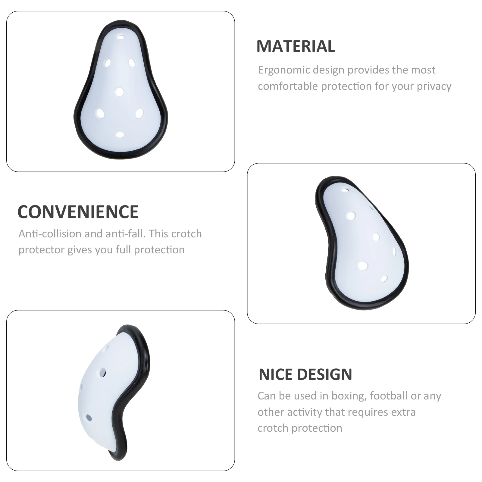 2 Pcs Crotch Protector Groin Boxing Cup Supply Guard Breathable Mens Soccer Major