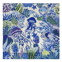 New Arrived Oversized Scarf “Underwater World”Women Silk Shawl 51in Large Wrap Stoles Lady Bandanas Hijab Femme Present 1