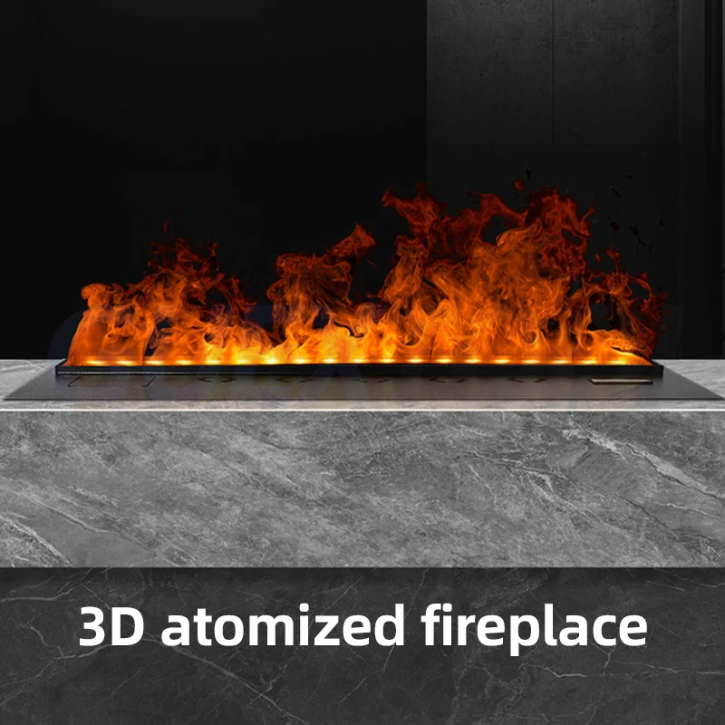3D Fog Led Atomization Flame Electric Water Mist with Remote Control Electric Fireplaces Simulation Flame Water Vapor Fireplace