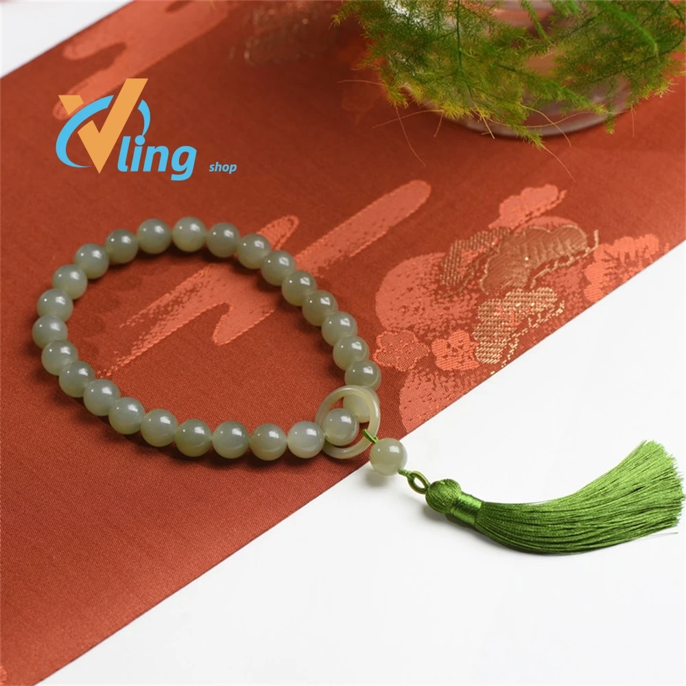 Natural Hetian Jade HandStringFashionTemperament Holiday Gifts Nick Young PeoplePersonalizedBracelet 2022 BestSelling Products