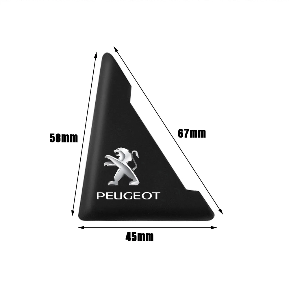2pcs Car Door Corner Cover AntiScratch Silicone Protector Accessories For Peugeot 206 307 308 3008 207 208 407 508 2008 5008 car door corner cover