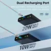 Portable Charger 10000mAh PD 22.5W Power Bank, Slim Battery Pack with 3 Outputs 2 Inputs with LED Display for USB Devices. 3