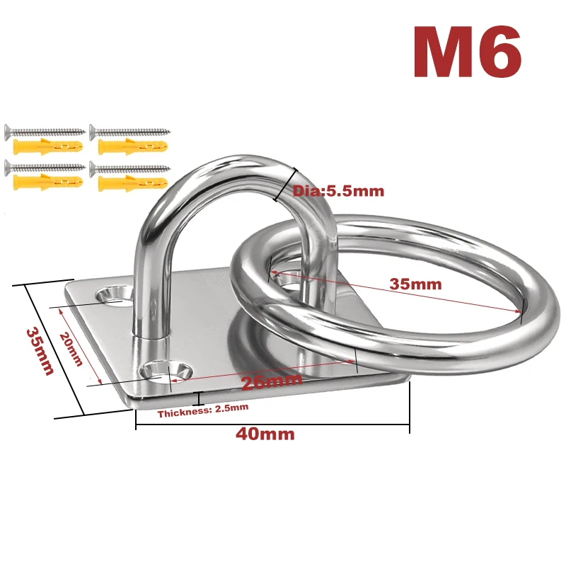 Heavy Duty Stainless Steel Eye Hook for Garden and Marine Use