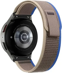 Nylon Loop Strap - Sporty and Durable Bracelet for Watch4 Classic 42 46 (BLue Grey)