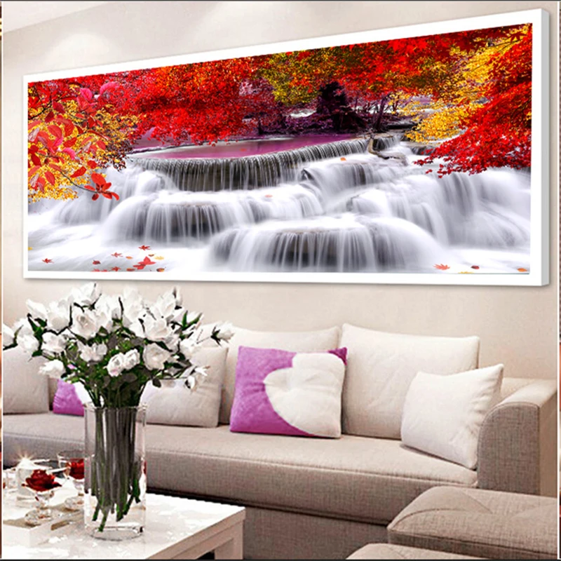 

5D Diamond Painting Maple Forest Fall Full Diamond Art Embroidery Office Living Room Home Decor DIY Diamond Cross Stitch Kits
