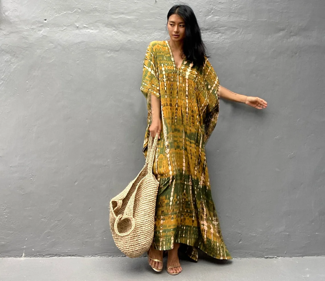 Fashion Casual Striped Print Long Dresses Women Bohemian V-neck Bat Sleeve Loose Slit Beach Dress Summer New Beachwear Vestidos 49 Fashion Casual Striped Print Long Dresses Women Bohemian V-neck Bat Sleeve Loose Slit Beach Dress Summer New Beachwear Vestidos