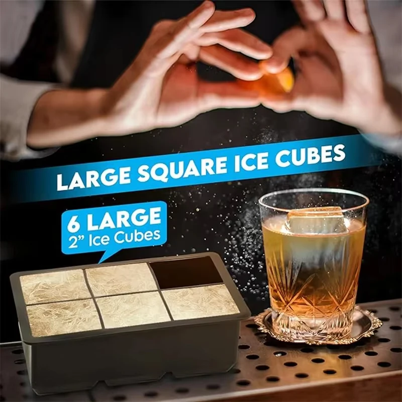 Ice Molds 6/8/15 Grids Food Grade Silicone Square Tray DIY