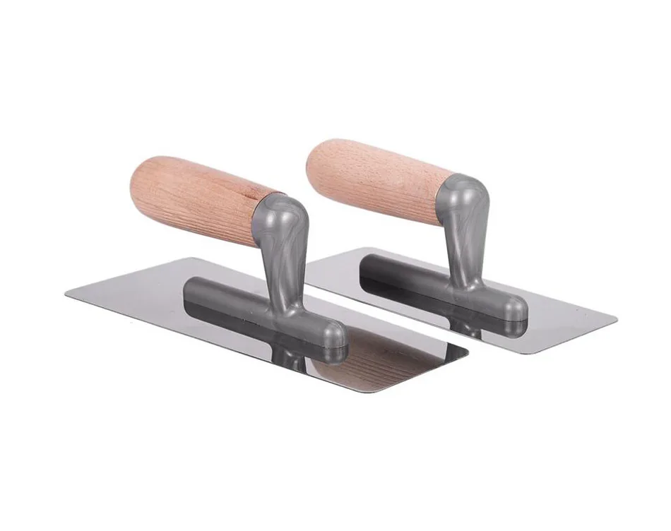 2Pcs Stainless Steel Trowel Tool Batch Wall Shovel Tool Putty Cement Finishing Tools
