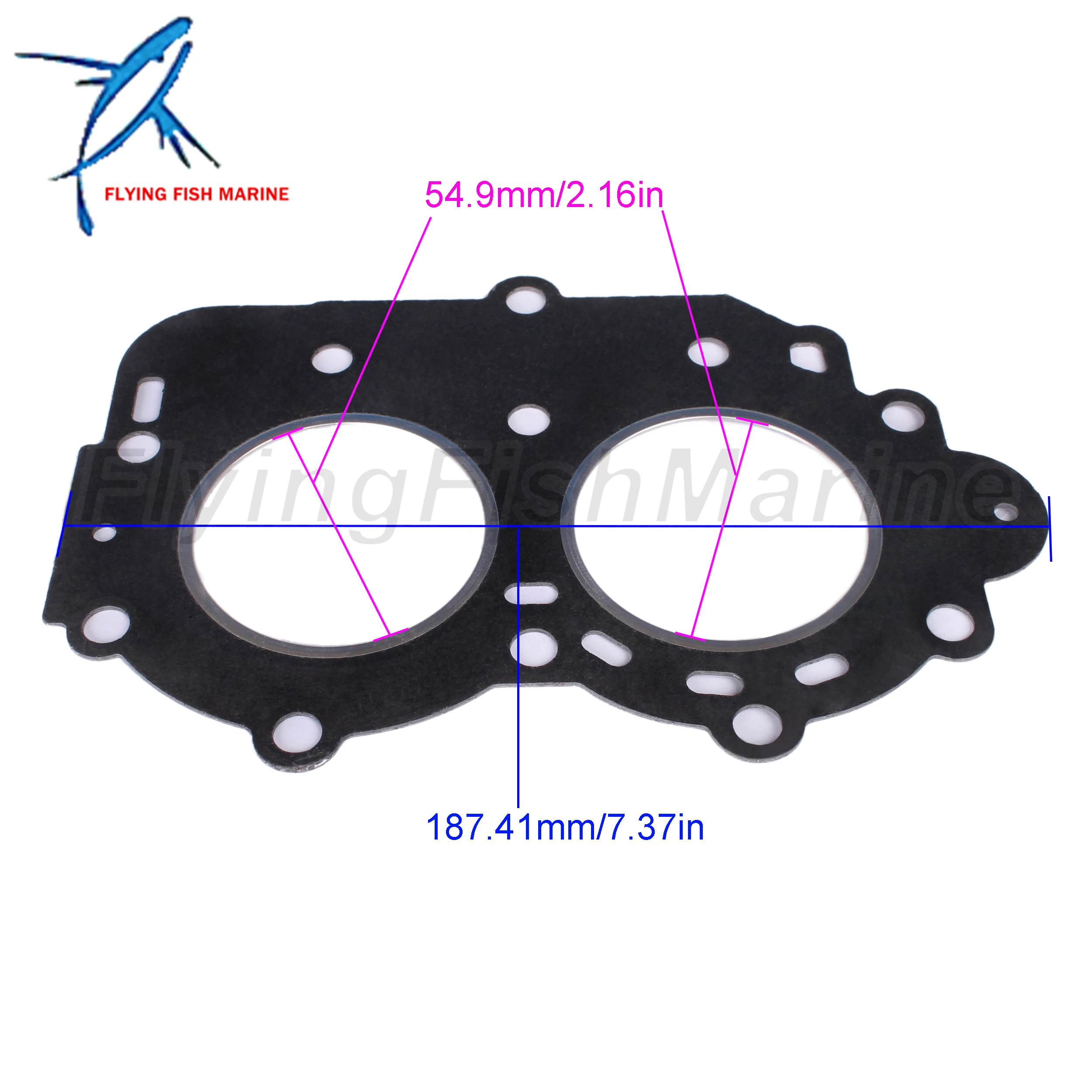 Outboard Engine 6E7-11181-A0 A1 A2 00 682-11181-02 01 00 Cylinder Head Gasket for Yamaha / 27-18937 for Mercury 9.9HP 15HP