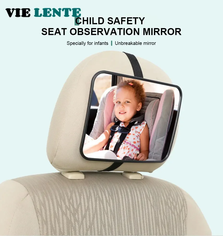 Car Rearview Mirror Baby Safety Interior For Car Seat Headrest Monitor