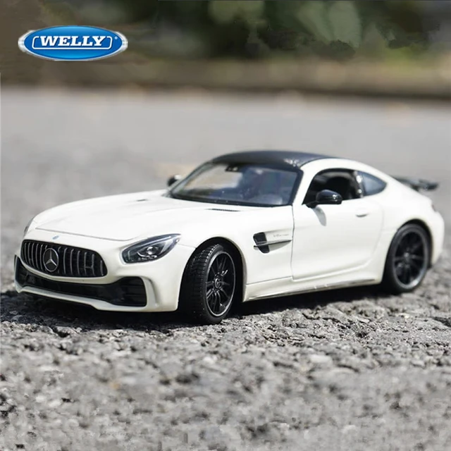 Voiture Miniature de Collection - WELLY 1/24 - MERCEDES-BENZ AMG GT-R -  2017 - Yellow - 24081Y - Cdiscount Jeux - Jouets