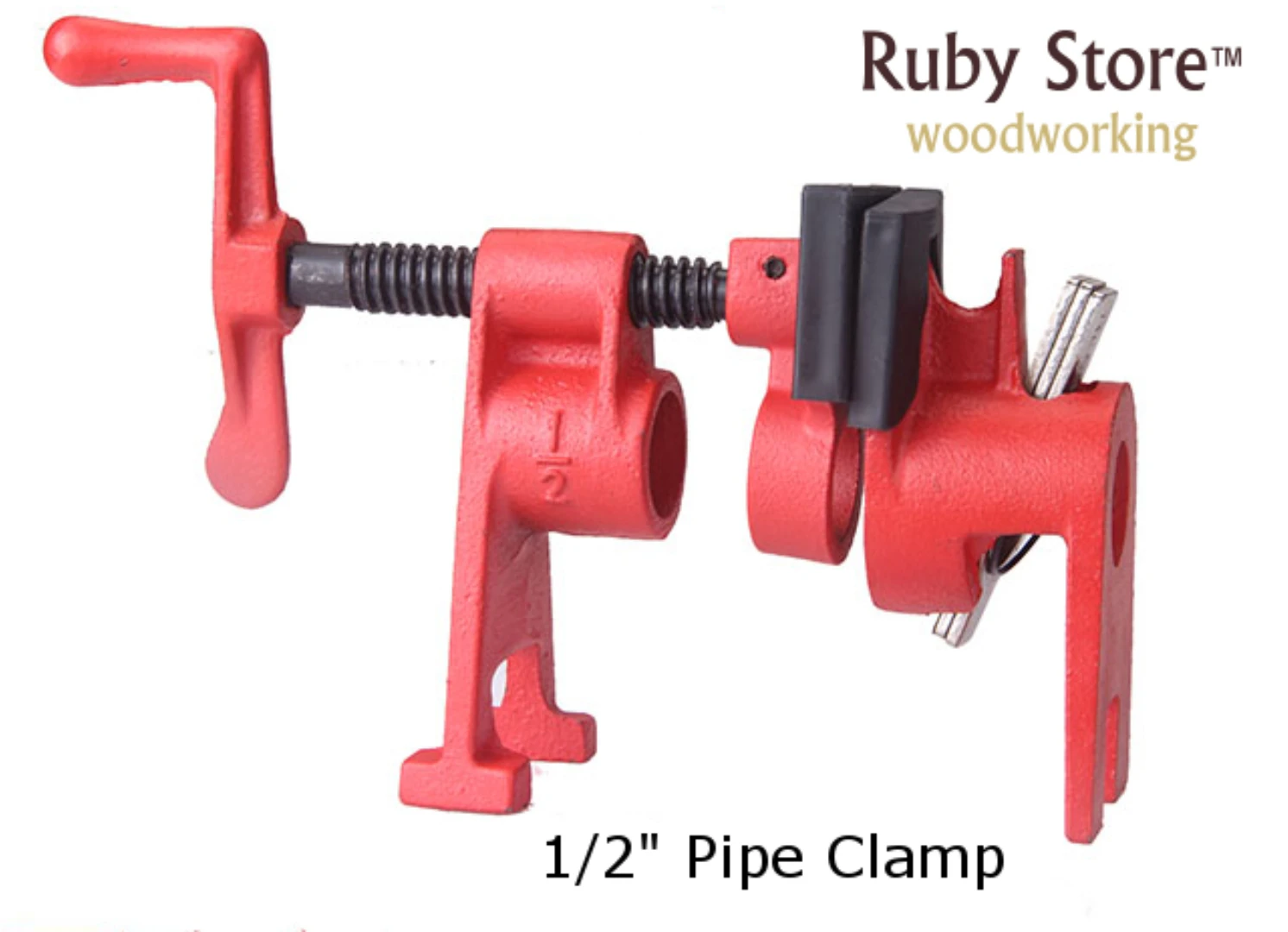 

1/2 inch Pipe Clamp Woodworking with Protective Jaw Pads