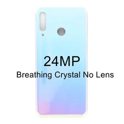 Premium Rear Glass Panel with Camera Lens and Adhesive - Battery Back Cover Replacement (24MP-Crystal No Lens)