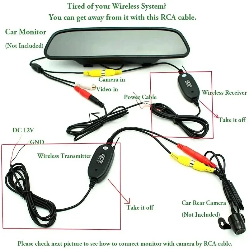 자동차 후면보기 카메라 용 RCA 비디오 케이블 역방향 카메라 자동차 멀티미디어 모니터 연결 용 범용 6/10/15/20 미터 와이어