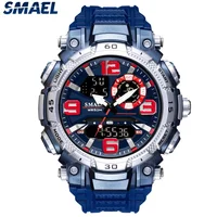 SMAEL 1921 Watch Night Light Alarm Clock Dual Display Electronic Watch Youth Student Waterproof Sports 1