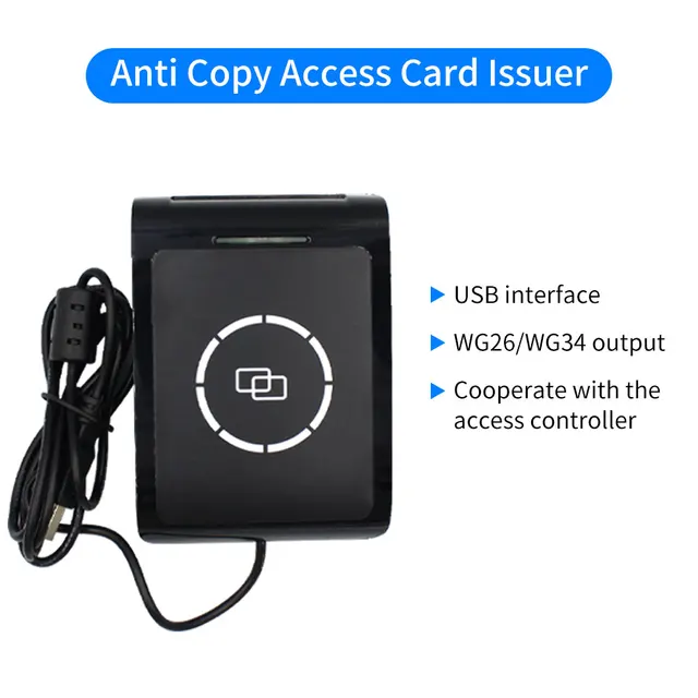 Anti Copy Encryption Anti Duplication Access Control Card Reader Kit Anti-copy RFID Card + USB Card Sensor + Wiegand Card Reader 4