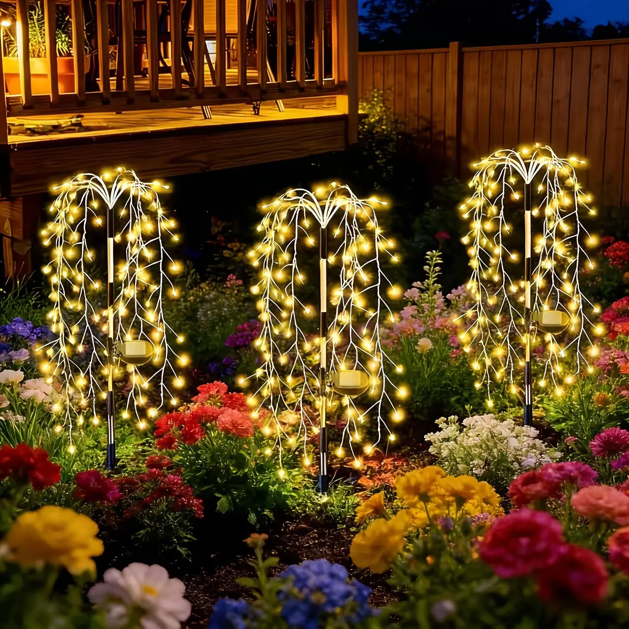 Outdoor LED Solar Fairy Lights for Garden and Patio Decor