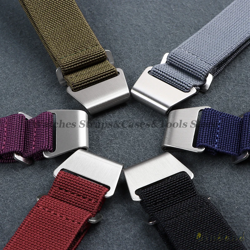 Elastic Nylon Sports Watch Band - Parachute-Style Strap (Multiple Sizes Available)
