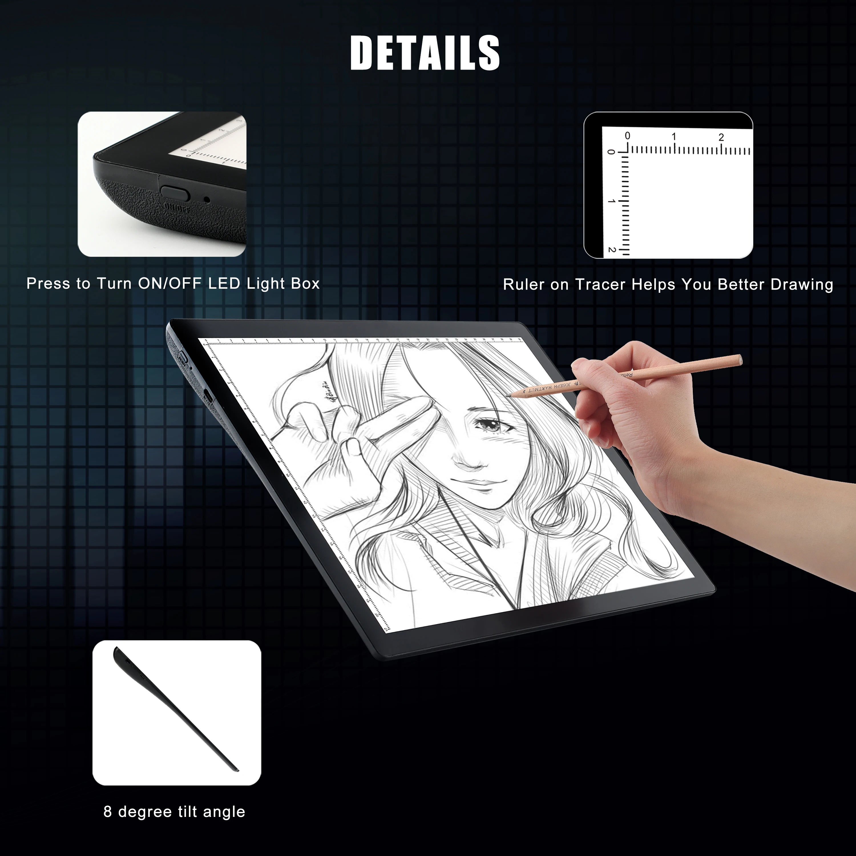 A4 Rechargeable Wireless Battery Powered LED Light Pad Artcraft Tracing Pad  Light Board for Artists Drawing X-ray Viewing - AliExpress