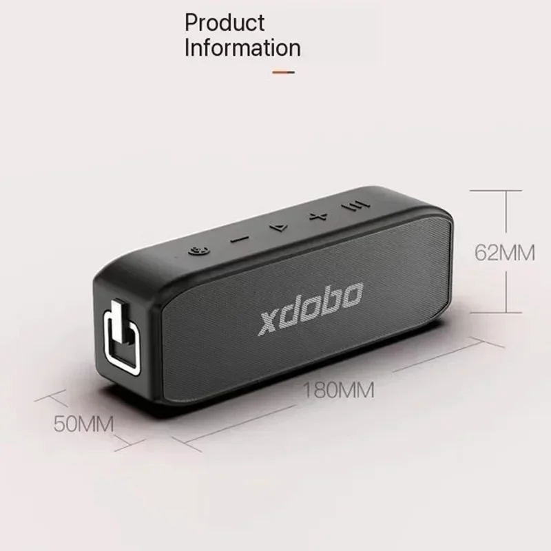XDOBO 강력한 사운드 칼럼 HIFI 무선 블루투스 스피커, 헤비 베이스 서브우퍼, 휴대용 음악 센터 TWS