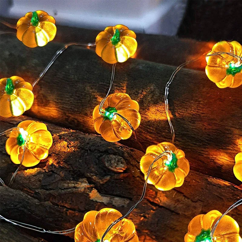 

1m Halloween Decoration Light Pumpkin Maple Leaves Garland Light Wedding Birthday Party DIY Supplies Props