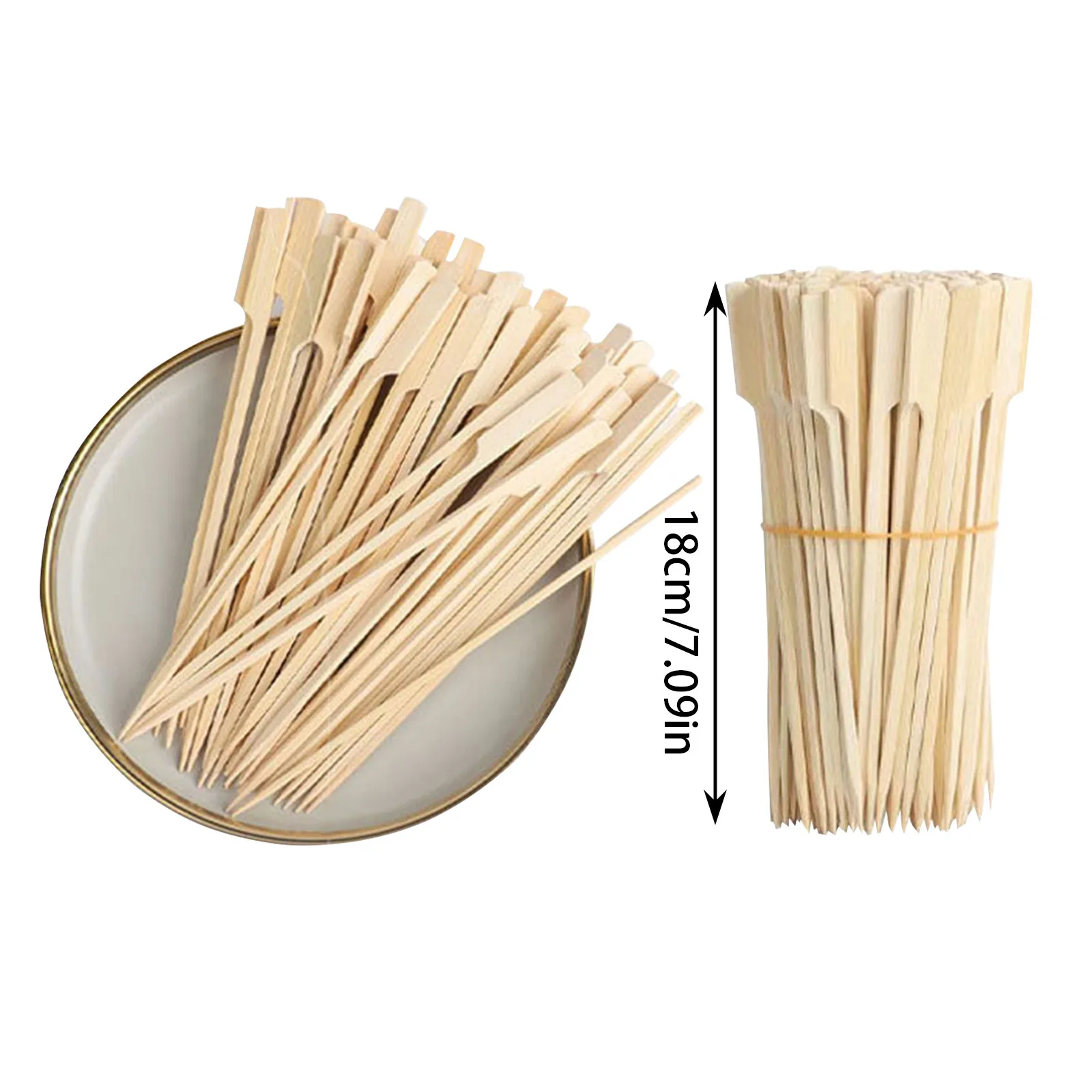 100 Pcs Skewers For Appetizers,Cocktail Picks Fancy Toothpicks For Appetizers, Food Sticks Party Drinks Fruit BBQ 12/15/18cm