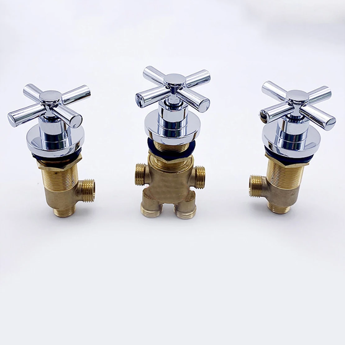 

Massage Bathtub Shower Faucet Cylinder Side Five-Piece Split Hot And Cold Water All Copper Mixed Water Valve Switch Accessories