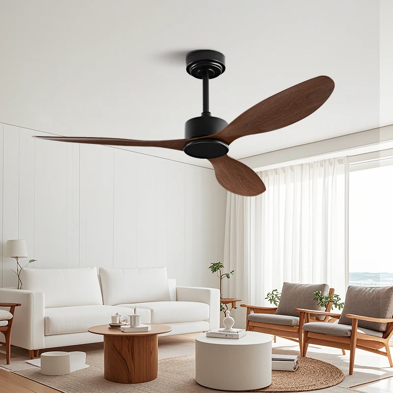 42Inch Industrial Style Black Retro Ceiling Fan with Remote Control 3 Blades For Living Room/Dining Room