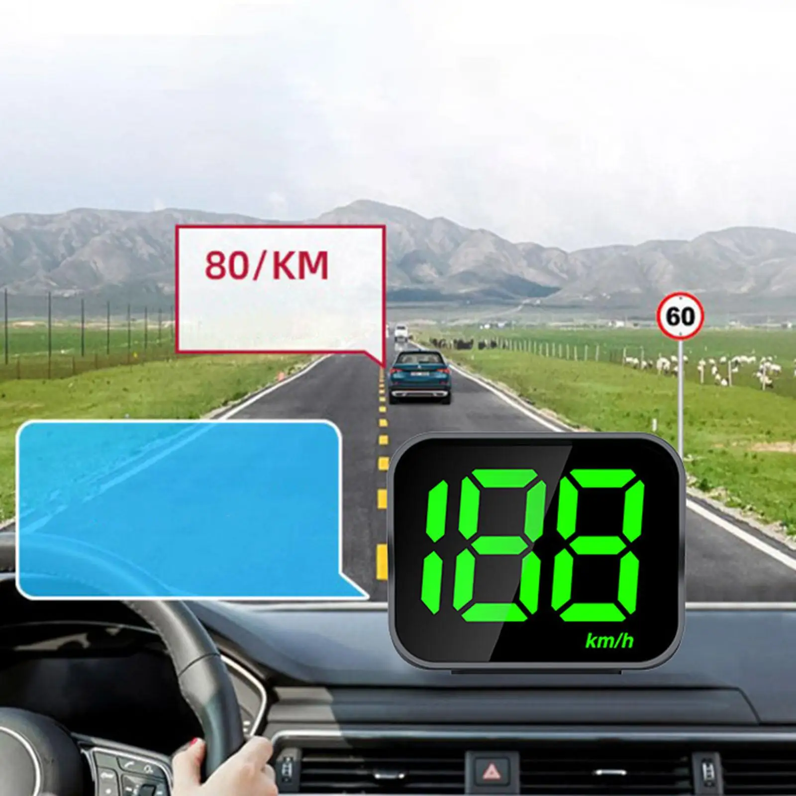 Compteur de vitesse à affichage tête haute pour voitures, Bluetooth