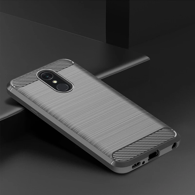 Carbon Fiber Shockproof Silicone Case Back Cover