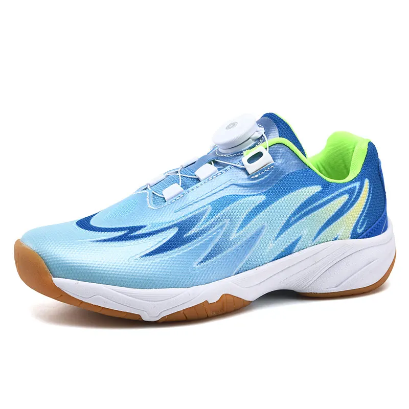 Yukesk Table Tennis Shoes Children's Lace-up Free Badminton Training Shoes Durable and Breathable Men's and Women's Sports Shoes
