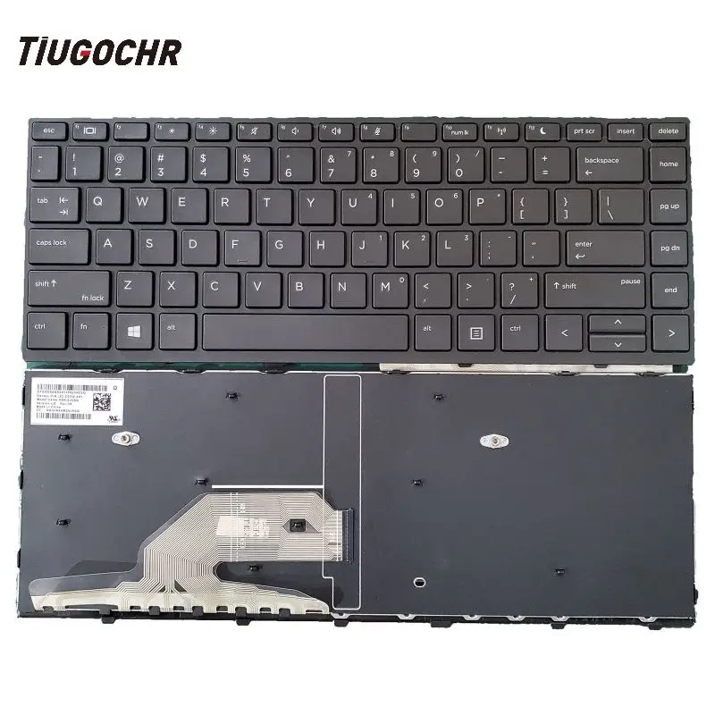 Nuova Tastiera Per Hp Probook 430 G5 440 G5 445 G5 Cornice Nera Usa Senza Retroilluminazione