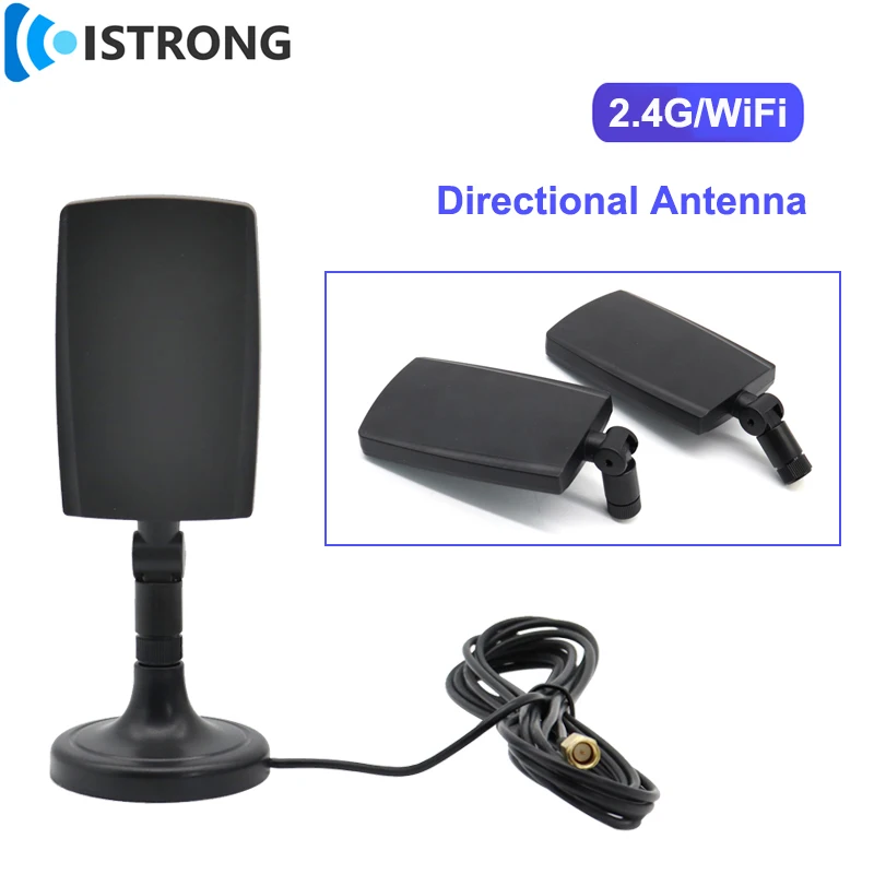 2.4G/WiFi Directional Flat Antenna Amplifier Magnetic Base External Extender Antenna For Router Modem Mobile Phone Signal Boost